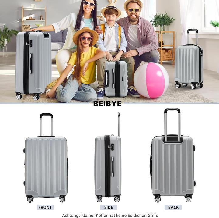 Produktbild Beibye 3-teiliges Reisekofferset 2080 (Handgepäck (bis 50l), M (50 - 90l), L (90 - 115l))