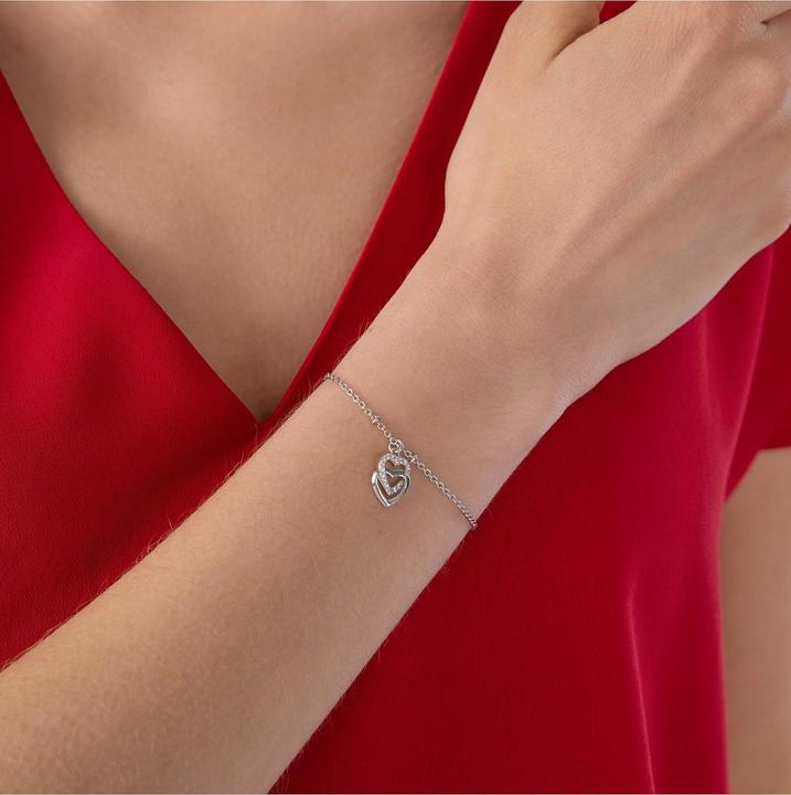 Actual product image Jette Armband SWING HEART (17 cm, 925 silver)