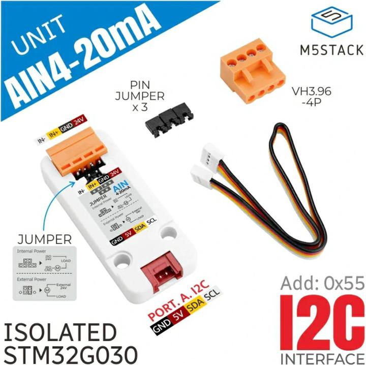 Produktbild M5Stack Unit Analog zu I2C 4-20mA Stromeingang
