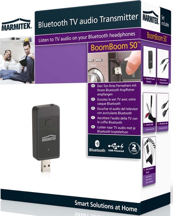 Actual product image Marmitek BoomBoom 50 Bluetooth TV audio transmitter (Channels)