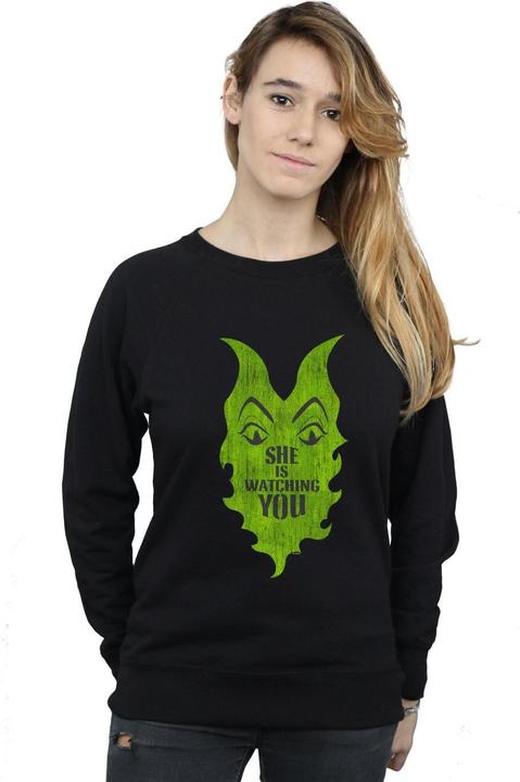 Actual product image Disney Womens/Ladies The Descendants Maleficent She Is Watching Sweatshirt (XL)