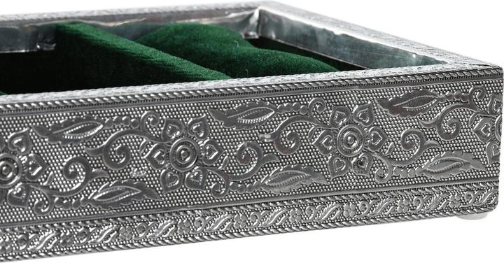 Image du produit Esprit Box-Schmuckkästchen Home grün Silberfarben Holz Aluminium 25 x 15 x 5 cm