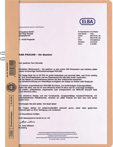 Image du produit Elba Classeur à levier sans couvercle (A4, 1 x)