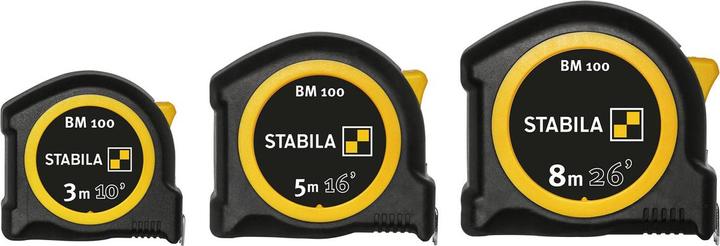 Immagine prodotto Stabila Ruban de poche BM 100, 5 m (16'), altezza cm/pouce (Metrico)