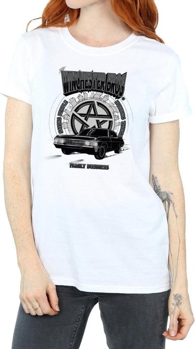 Actual product image Supernatural Womens/Ladies Winchester Bros Cotton Boyfriend T-Shirt (XXL)