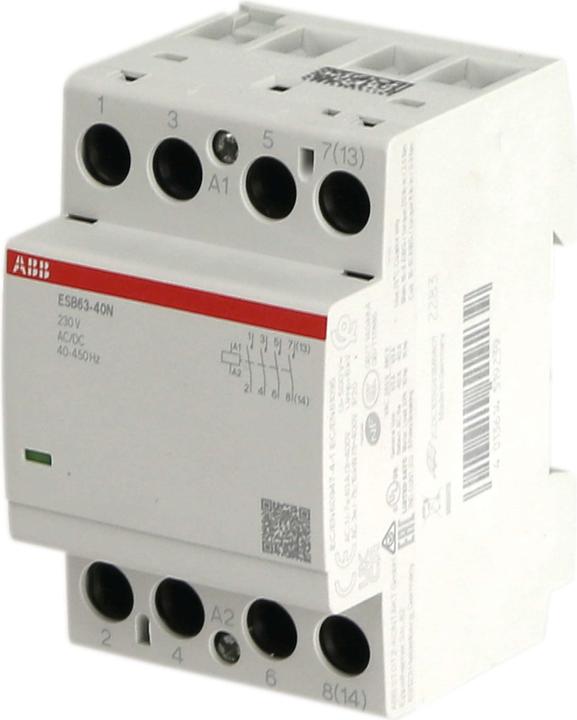 Immagine prodotto ABB ESB63-40N-06 Contattore di installazione 4S/0Ö, 230 V AC/DC
