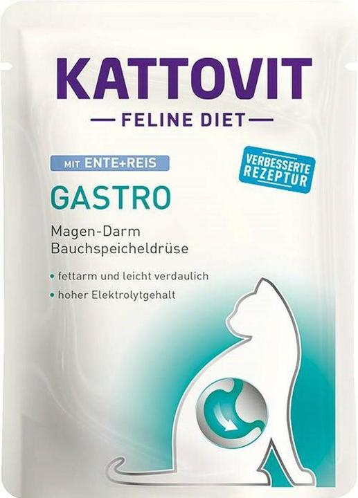 Image du produit Kattovit Canard gastro + riz (Adulte, 1 pcs, 85 g)
