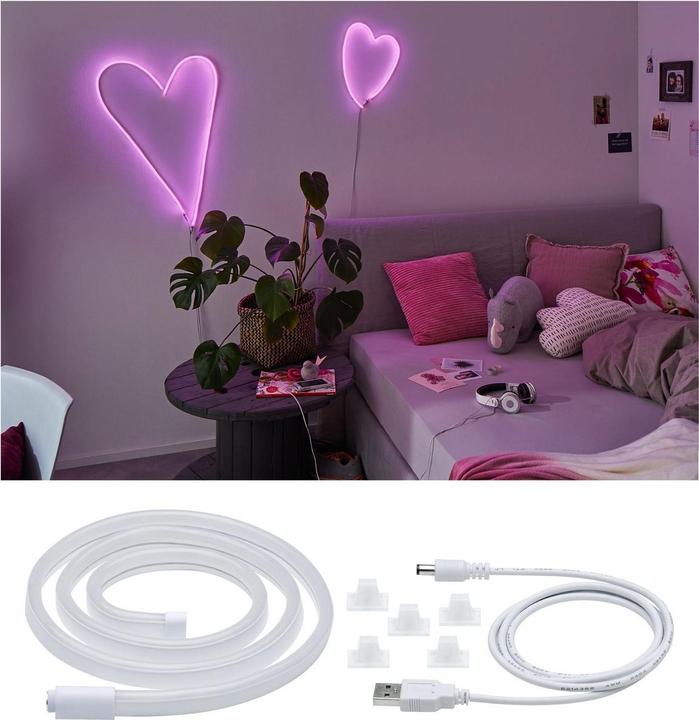 Paulmann Neon Colorflex USB Stripe (Pink, 100 cm, Indoor)