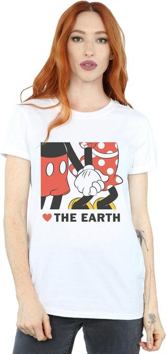 Immagine prodotto Disney Mickey Mouse Heart The Earth Maglietta Ampia Donna (S)