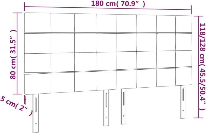 Produktbild VidaXL Alyssa (180 x 5 x 128 cm)