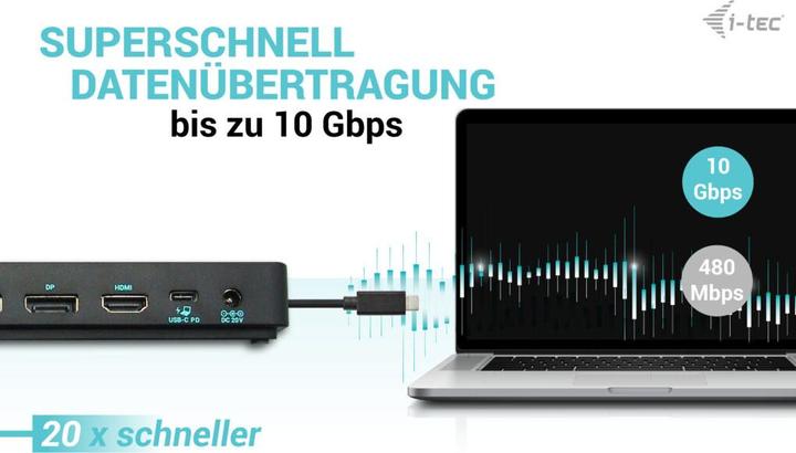 Immagine prodotto i-tec USB-C Triple 4K Display Docking Station (USB-C, 9 Porti)