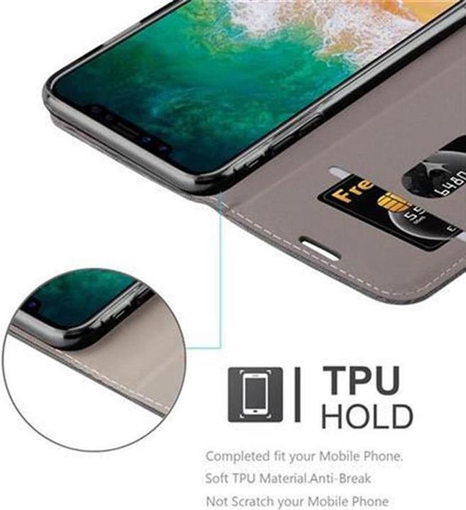 Produktbild Cadorabo Book Jeans Optik Cover (Apple iPhone X)