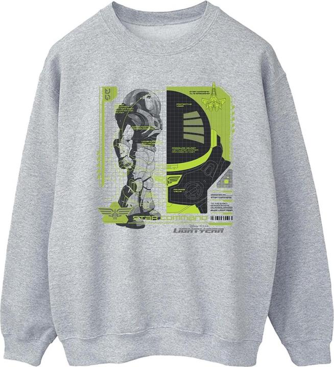 Actual product image Disney Mens Lightyear Buzz Tech Panel Sweatshirt (S)