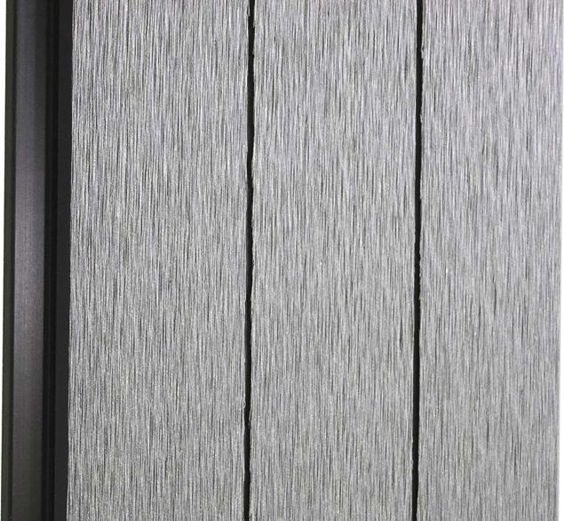 Produktbild Swisshandel24 WPC-Sichtschutz Sarthe, Windschutz Zaun, Alu-Pfosten 2er Set, 3,75m grau (7.50 cm)