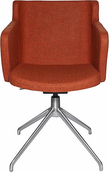 Produktbild Topstar Besprechungssessel SFH, 3D-Sitzgelenk und Aluminium-Fusskreuz, orange