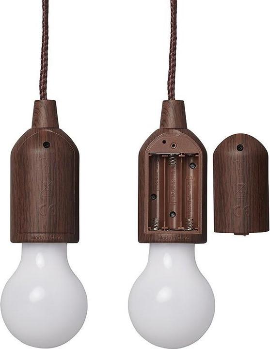 Actual product image ProPlus Retro Lamp Wooden Motif with Cord 90cm