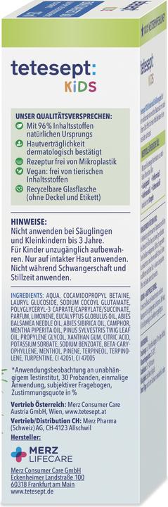 Energie-Label Tetesept Kinder Erkältungszeit Bad (125 ml)