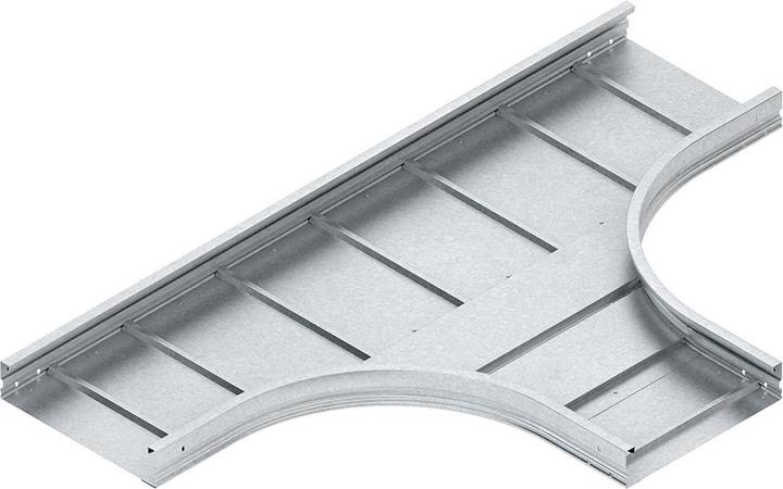 Actual product image Niedax NIE WRTR 105.500 F T-piece, 105x500 mm, round beaded unperforated hot-dip galvanised (150 cm)