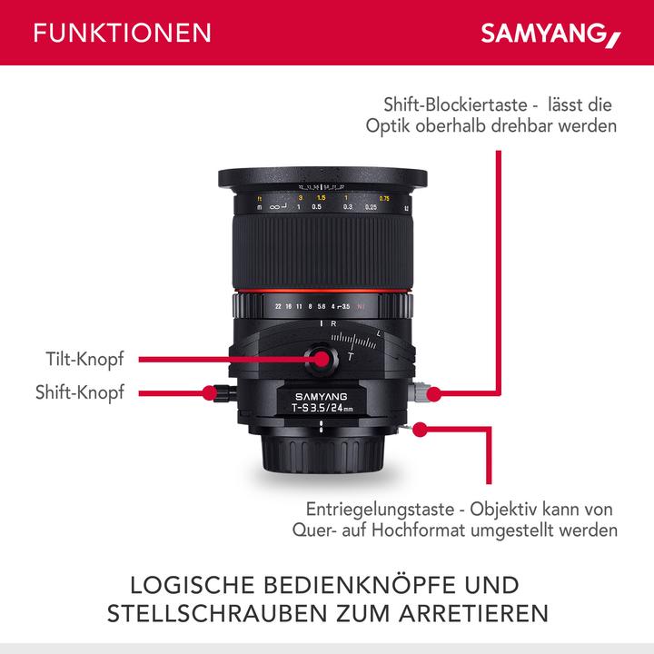 Actual product image Samyang 24mm f/3.5 ED AS UMC Tilt/Shift, Sony E (Sony E, full size)