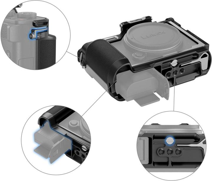 Image du produit SmallRig Cage pour Panasonic LUMIX S9, Couleur des détails : Noir (Cage)