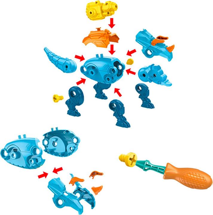 Produktbild VR Shinecon 3-in-1 Dinosaurier-Figuren zum Zusammenbauen