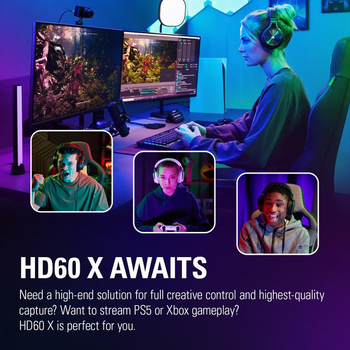 Actual product image Elgato HD60X (PC, PS5, Xbox Series X, Xbox Series S)