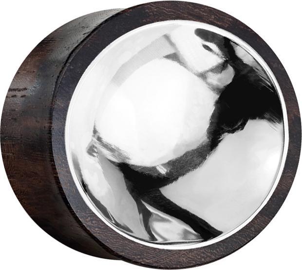 Produktbild Star Piercing Flared Plug aus Sonoholz mit Silberzinn (ohne Messing, Organisch)