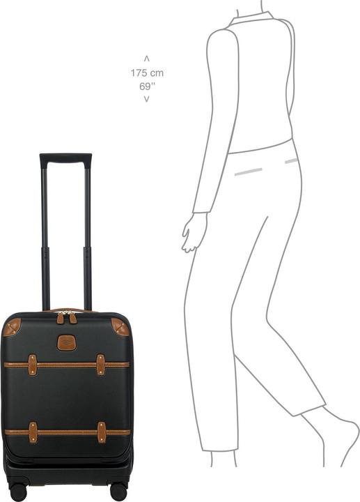 Immagine prodotto Brics Carrello cabina Bellagio a 4 ruote da 55 cm con ripiegamento elastico (40 l, Bagaglio a mano (fino a 50 litri))