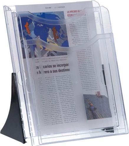 Archivo 2000 Brochure stand 6102 CS TP PS (polystyrene) Transparent (A4 portrait)
