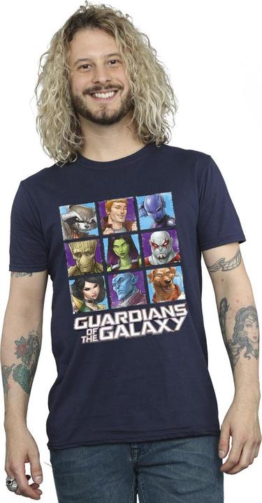 Actual product image Guardians of the Galaxy Mens Character Squares T-Shirt (3XL)