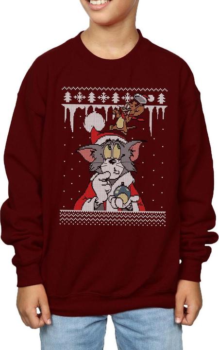 Actual product image Tom & Jerry Boys Christmas Fair Isle Sweatshirt (152, 158)