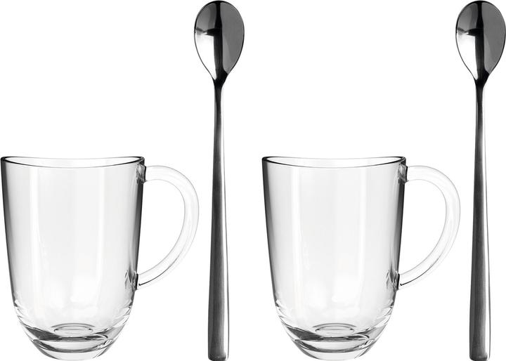 Immagine prodotto Leonardo Bicchiere Latte Macchiato Napoli 380 ml, 4 pezzi, Trasparente (380 ml, 2 x)