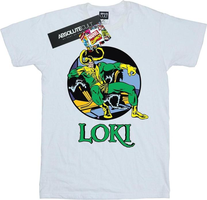 Actual product image Womens/Ladies Loki Throne Cotton Boyfriend T-Shirt (4XL)