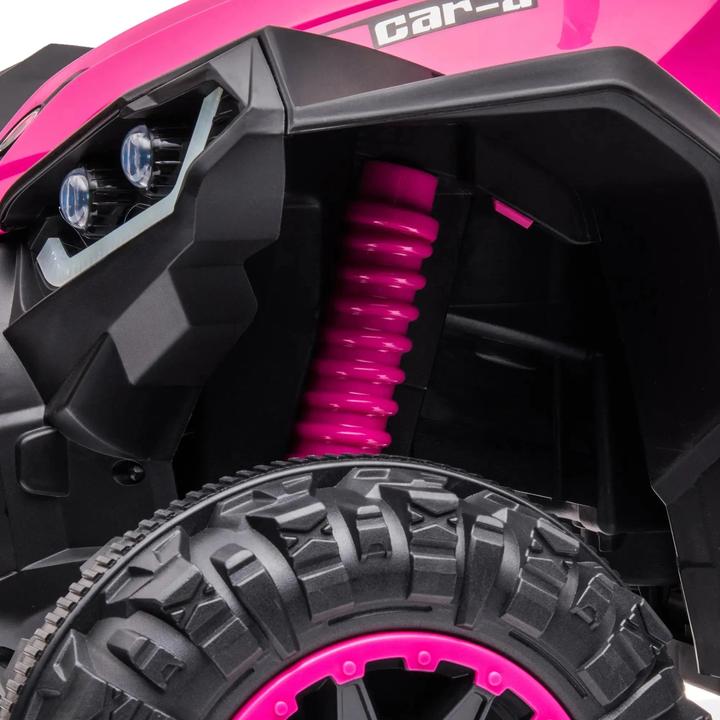 Produktbild Homcom Kinder Quad Elektrisches Kinderauto, 6 km/h, Sound- und Lichteffekte Pink / Schwarz (12 V)