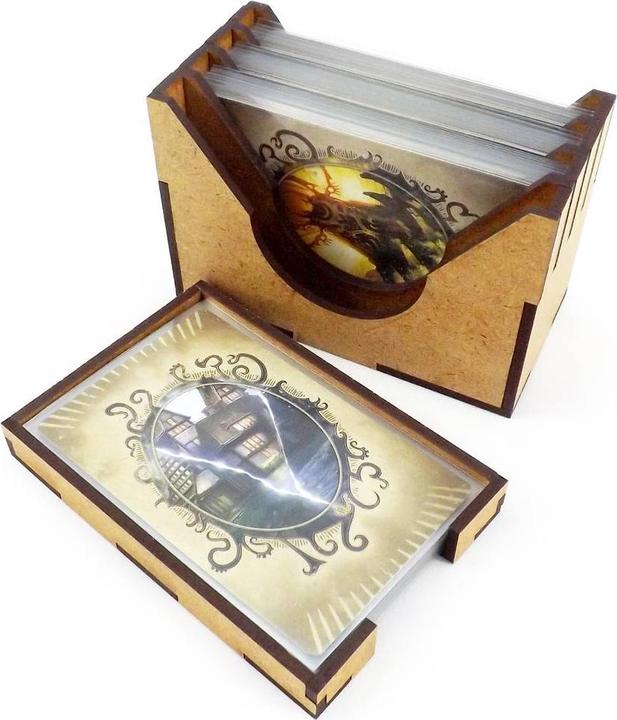 Image du produit Feldherr ARKH - Organisateur de jeu de société pour l'Horreur à Arkham 3ème édition et l'extension Minuit (Bois)