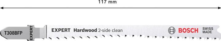 Produktbild Bosch Professional Zubehör EXPERT ‘Hardwood 2-side clean’ T 308 BFP Stichsägeblatt, 25 Stück