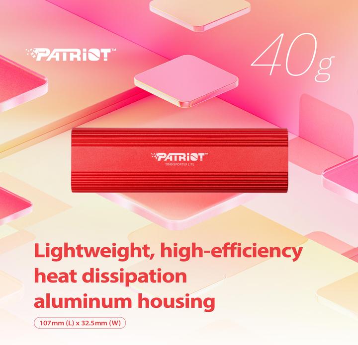 Actual product image Patriot Transporter LT 512GB USB3.2 Type-C SSD 1000 MB/s Aluminium (512 GB)