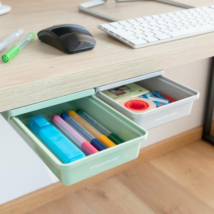 Actual product image InnovaGoods 2x self-adhesive desk drawers