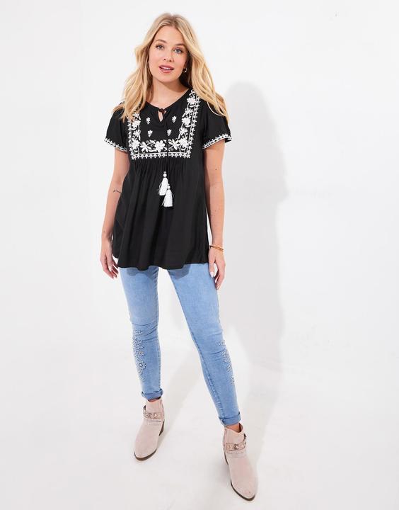 Actual product image Joe Browns Embroidered Short Sleeve Top (40)