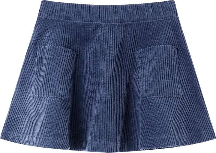 Immagine prodotto VidaXL Gonna per bambini con tasche in velluto a coste blu navy 92,Materiale: 100 (92)