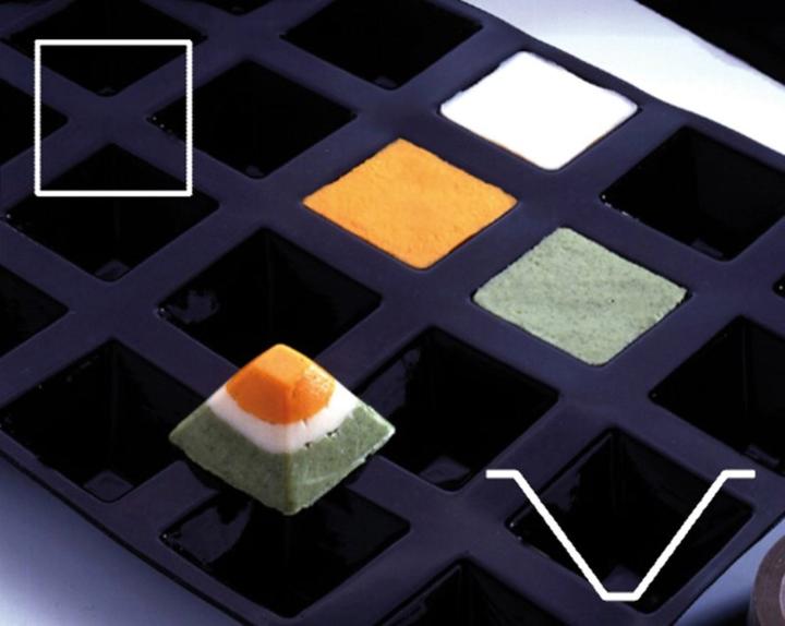 Contacto Tapis de cuisson Pyramide 71 x 71 mm, Flexipan, noir, GN 1/2