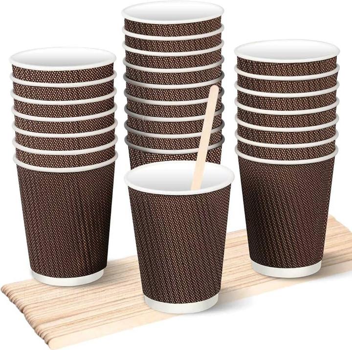 Produktbild Wimex.eu Pappbecher PREMIUM Ripple Wall 80mm 280ml M: 0,2L,8oz - 25 Stück (25 x)