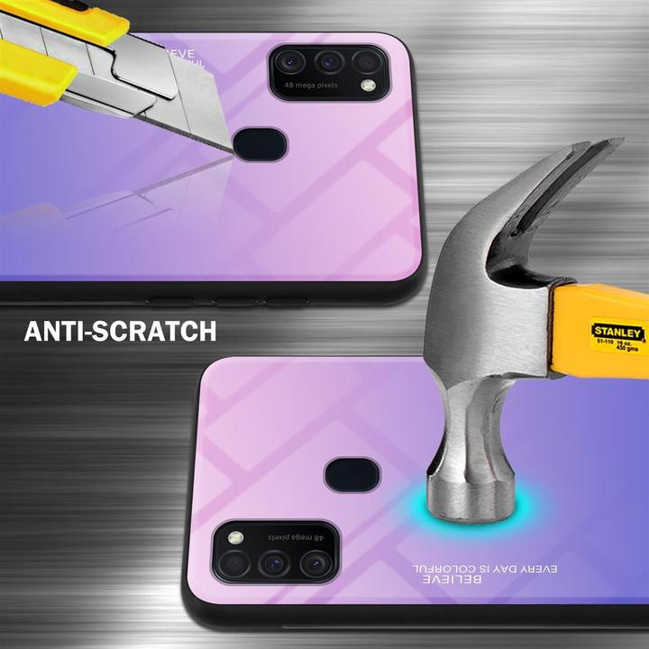 Produktbild Cadorabo TPU 2 Farben Glas Cover (Samsung Galaxy M30s, Samsung Galaxy M21)