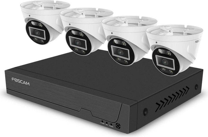 Foscam FNA108E-T4-2T FNA108E-T4-2T LAN IP surveillance camera set 8-channel with 4 K (3840 x 2160 pixels)