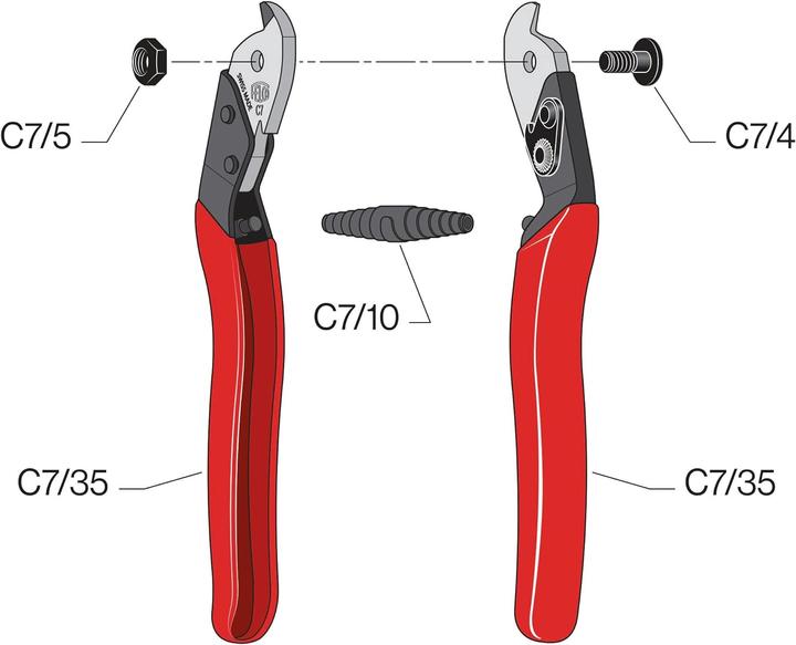 Immagine prodotto Felco Cesoie per cavi (Ø7mm) C7 (190 mm)
