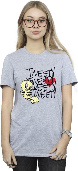 Immagine prodotto Looney Tunes Tweety Love Heart Maglietta Ampia Donna (XXL)