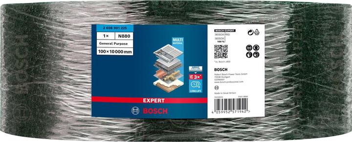 Actual product image Bosch Professional Zubehör Expert N880 non-woven roll for hand sanding, 100 mm x10 m, general purpose, 10 pcs. (Very fine)