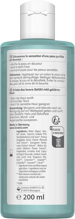 Actual product image Lavera lotion tonique douce basis sensitive liq (Cleansing lotion, 200 ml)