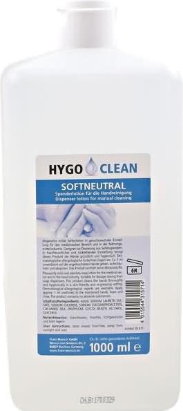 Immagine prodotto Hygoclean Sapone per il lavaggio delle mani "SOFT NEUTRAL", 1 litro (Sapone liquido, 1000 ml)