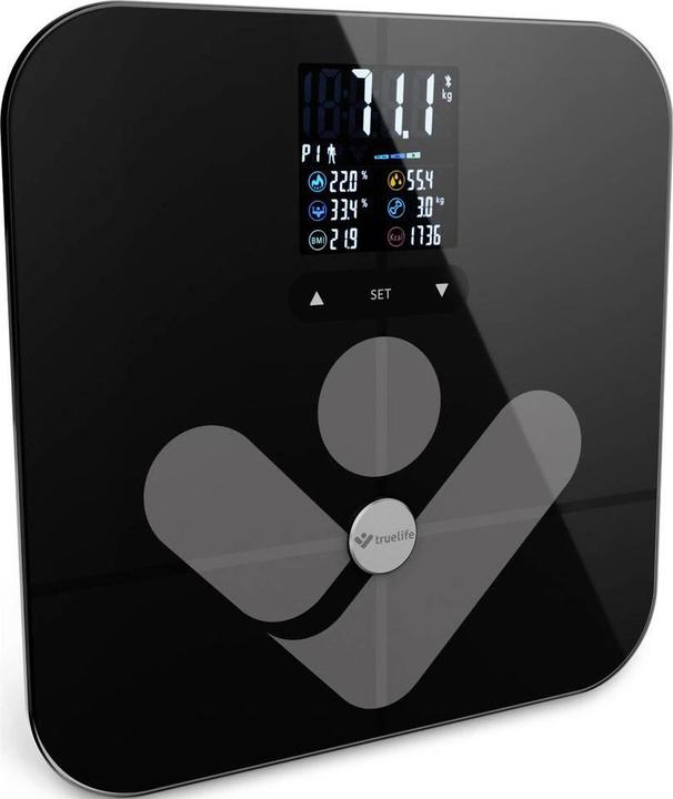 Produktbild Truelife Personenwaage max. 180 kg FitScale W7 BT black retail (180 kg)